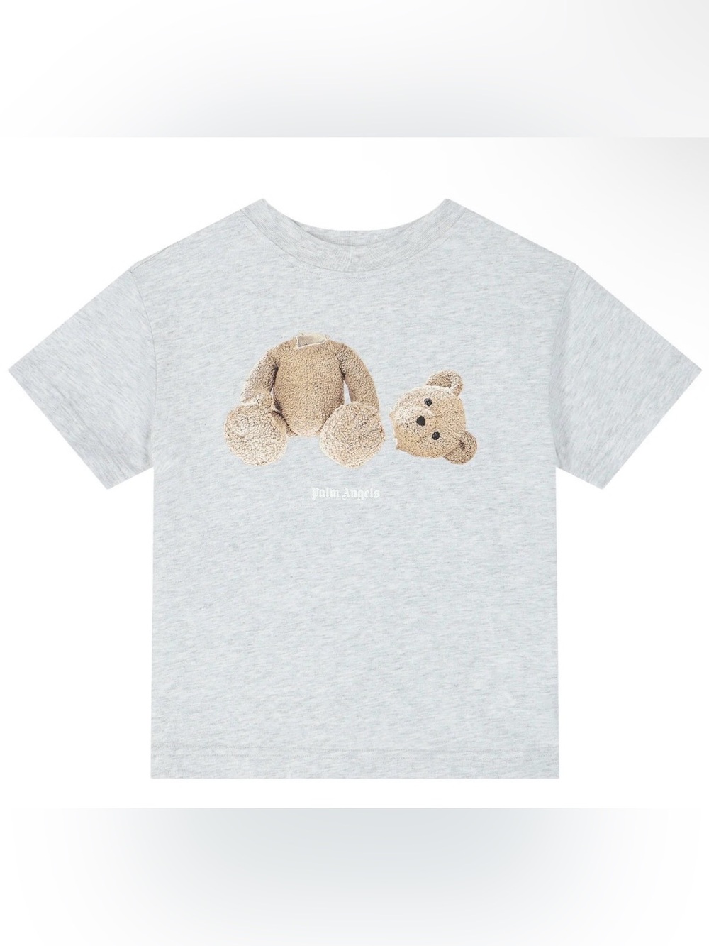 PALM ANGELS Grey Teddy Bear Logo T-Shirt (NWT)